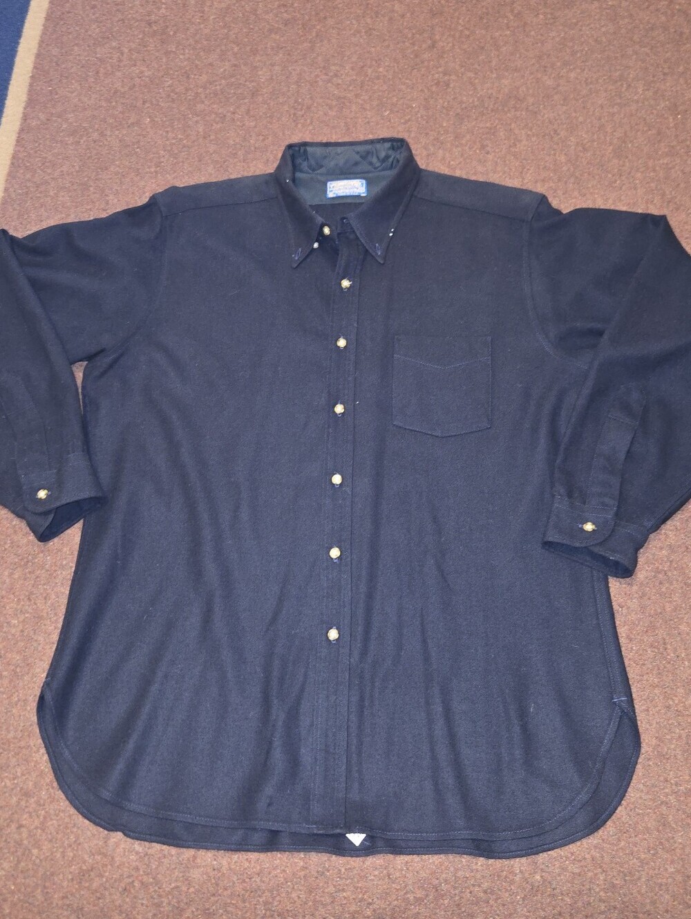 1970's Vintage Navy Blue Pendleton Has A Few Small Holes See Pics